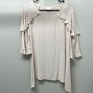 Tunic top with ruffle accent